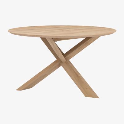 Nordic Nest Ethnicraft Circle dining table Oak lacquer Ø136cm