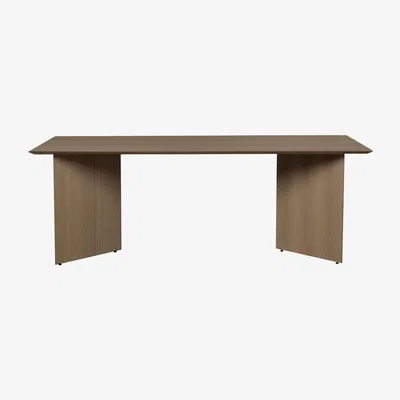 Nordic Nest ferm LIVING Mingle dining table Oak dark stained. 210cm. angled leg dark oak