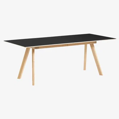 Nordic Nest HAY CPH30 2.0 Extendable dining table 90x200 cm Black linoleum-lacquered oak