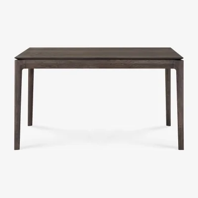 Nordic Nest Ethnicraft Beech extendable dining table Brown-lacquered oak 90x140/220 cm
