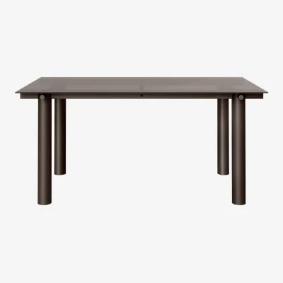 Nordic Nest Ferm Living Atura dining table Dark chocolate-dark tinted glass 90x160 cm