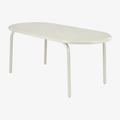 Nordic Nest Tom Dixon Groove Obround dining table - Putty 86x186 cm