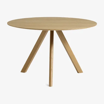 Nordic Nest HAY CPH20 2.0 dining table Ø120 cm Lacquered oak-oak veneer