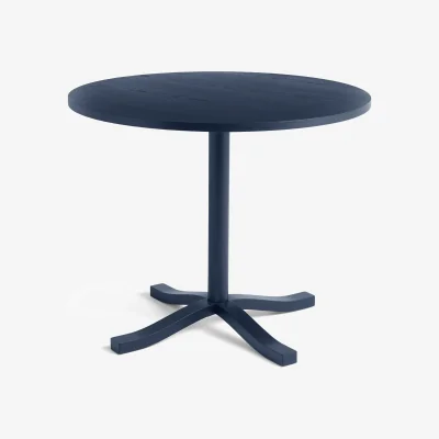 Nordic Nest HAY Pastis Table dining table Ø90 Steel blue lacquered ash