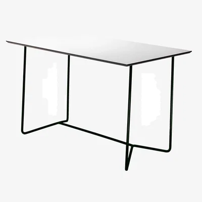 Nordic Nest Grythyttan Stålmöbler High Tech table rectangular White-black stand