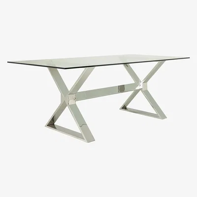 OKA Park Dining Table - Metal/Glass