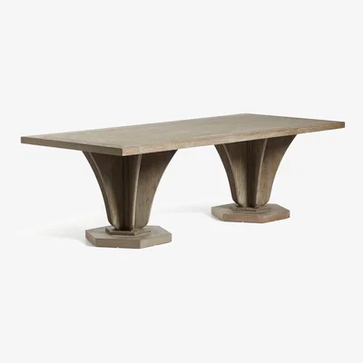 OKA OKA, Medium Rectangular Allegro Dining Table - Burnt Oak, Dining Tables, Oak