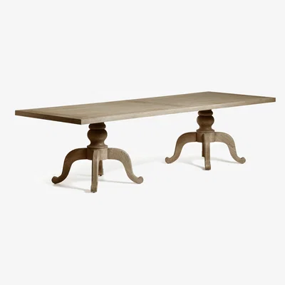 OKA OKA, Large Rectangular Arthur Dining Table - Weathered Oak, Dining Tables, Oak