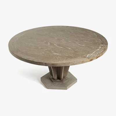 OKA OKA, Allegro Round Dining Table - Large - Burnt Oak, Dining Table