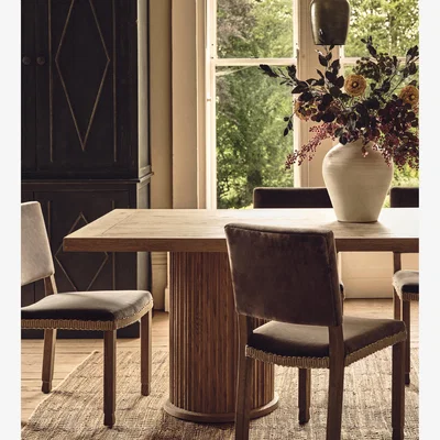 OKA OKA, Marcus Rectangular Dining Table - Large - Weathered Oak, Dining Table