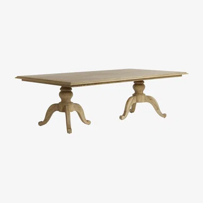 OKA Rectangular Arthur Dining Table - Burnt Oak