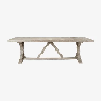 OKA OKA, Rectangular Conisbrough Indoor/Outdoor Dining Table - Grey, Dining Tables, Pine