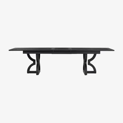 OKA OKA, Kaishu Extendable Dining Table - Black, Dining Tables, Wood
