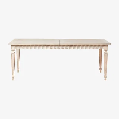 OKA Ruffelen Extendable Dining Table - Washed Grey