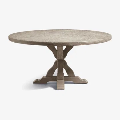 OKA OKA, Round Conisbrough Indoor/Outdoor Dining Table - Grey, Dining Tables, Plywood/Resin