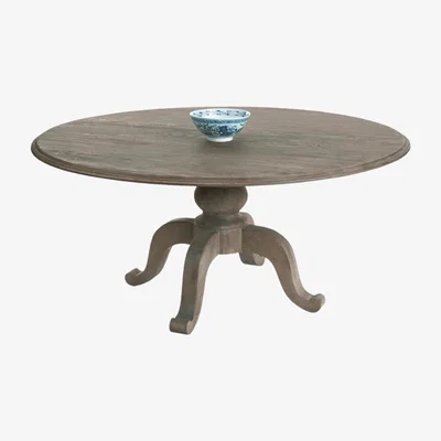 OKA OKA, Round Arthur Dining Table - Burnt Oak, Dining Tables, Oak/Wood