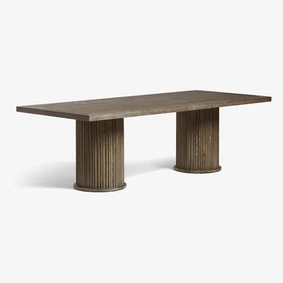 OKA OKA, Medium Rectangular Marcus Dining Table - Burnt Oak, Dining Tables, Oak