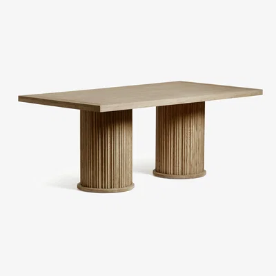 OKA OKA, Small Rectangular Marcus Dining Table - Weathered Oak, Dining Tables, Oak