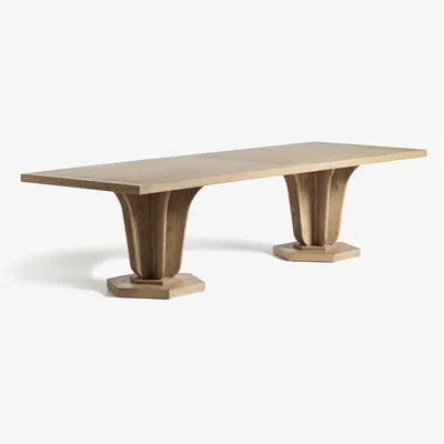 OKA OKA, Large Rectangular Allegro Dining Table - Weathered Oak, Dining Tables, Oak