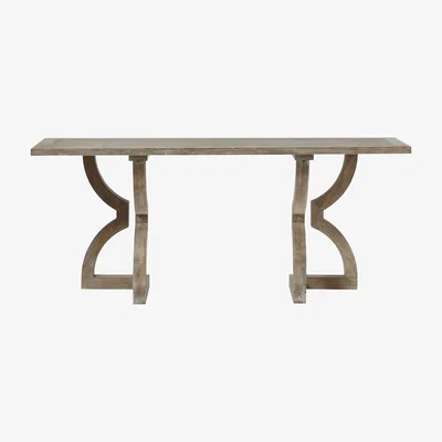 OKA Kaishu Console and Dining Table Set - Watered Grey