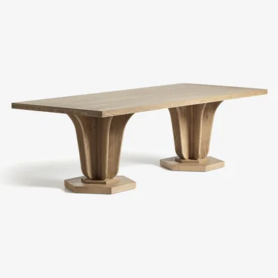 OKA OKA, Medium Rectangular Allegro Dining Table - Weathered Oak, Dining Tables, Oak