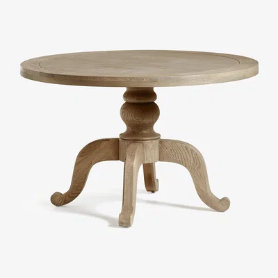 OKA OKA, Small Round Arthur Dining Table - Weathered Oak, Dining Tables, Oak