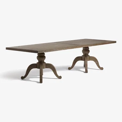 OKA OKA, Large Rectangular Arthur Dining Table - Burnt Oak, Dining Tables, Oak