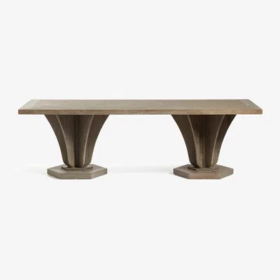 OKA OKA, Allegro Rectangular Dining Table - Medium - Burnt Oak, Dining Table