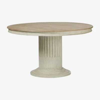 OKA OKA, Round Kalivia Dining Table - Natural, Dining Tables, Wood