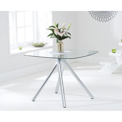 Oak&More Elva 100cm Glass Dining Table