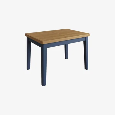 Oak&More Cole 120cm Oak and Blue Extending Dining Table