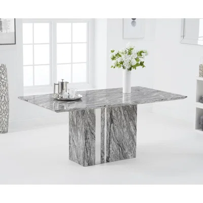 Oak&More Alicia 180cm Grey Marble Dining Table