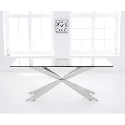 Oak&More Juniper 160cm Glass Dining Table