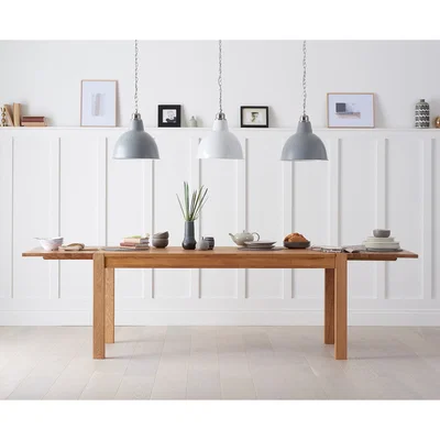 Oak&More Verona 180cm Solid Oak Extending Dining Table