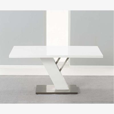 Oak&More Ex-display Palma 160cm White High Gloss Dining Table