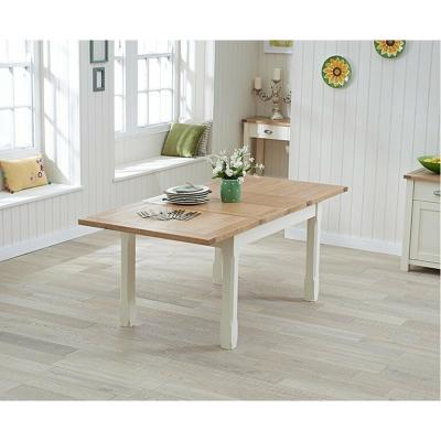 Oak&More Ex-display Somerset 130cm Oak and Cream Extending Dining Table