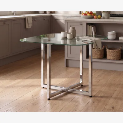 Oak&More Rhodes Clear Glass Dining Table