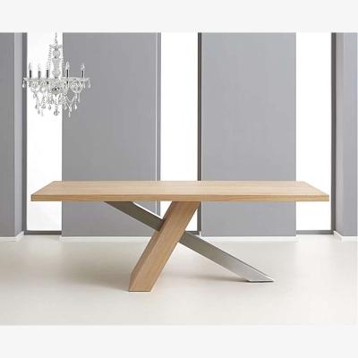 Oak&More Ex-display Chateau 225cm Oak And Metal Dining Table