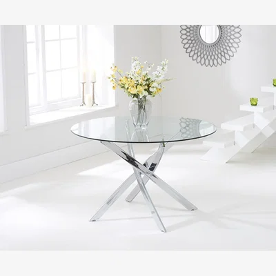Oak&More Denver 120cm Glass Dining Table