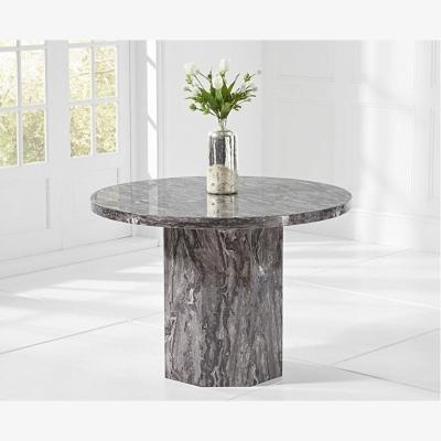 Oak&More Ex-display Crema Grey Round Marble Dining Table