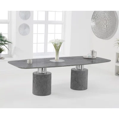 Oak&More Antonio 260cm Grey Marble Dining Table