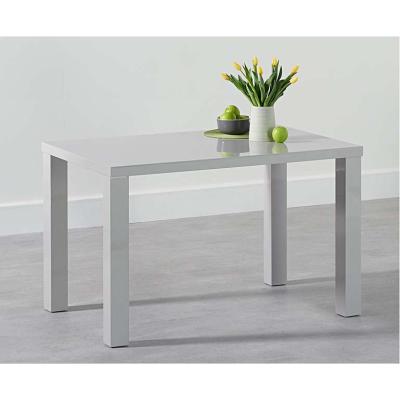 Oak&More Ex-display Atlanta 120cm Light Grey High Gloss Dining Table