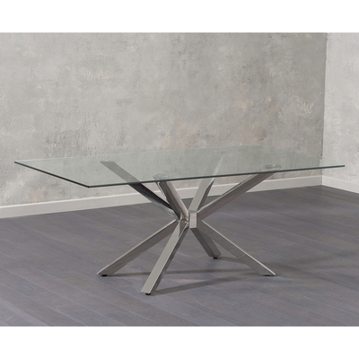 Oak&More Rhone 200cm Glass Dining Table