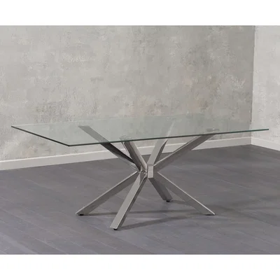 Oak&More Rhone 200cm Glass Dining Table