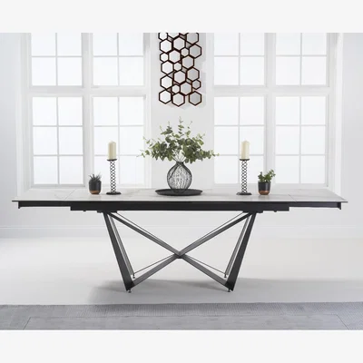 Oak&More Blenheim 180cm Extending White Ceramic Dining Table