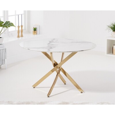 Oak&More Nixon 120cm Round White Dining Table