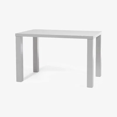 Oak&More Atlanta 120cm Light Grey High Gloss Dining Table