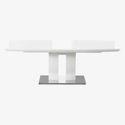 Oak&More Richmond 180cm White High Gloss Extending Dining Table