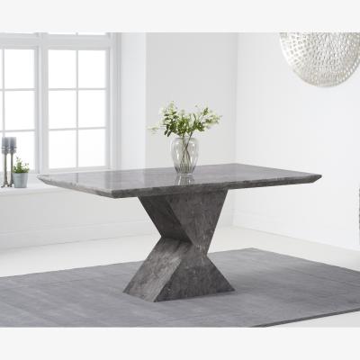 Oak&More Aaron 160cm Marble Grey Dining Table