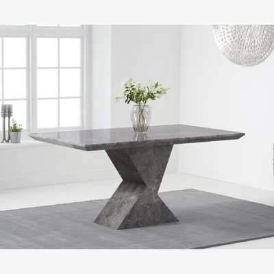 Oak&More Aaron 160cm Marble Grey Dining Table
